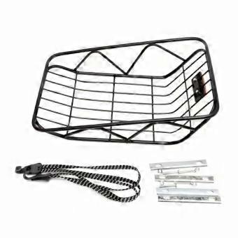 Rear Bike Basket with Strap Open-Top Rear Bike Basket Sturdy for School Commutes