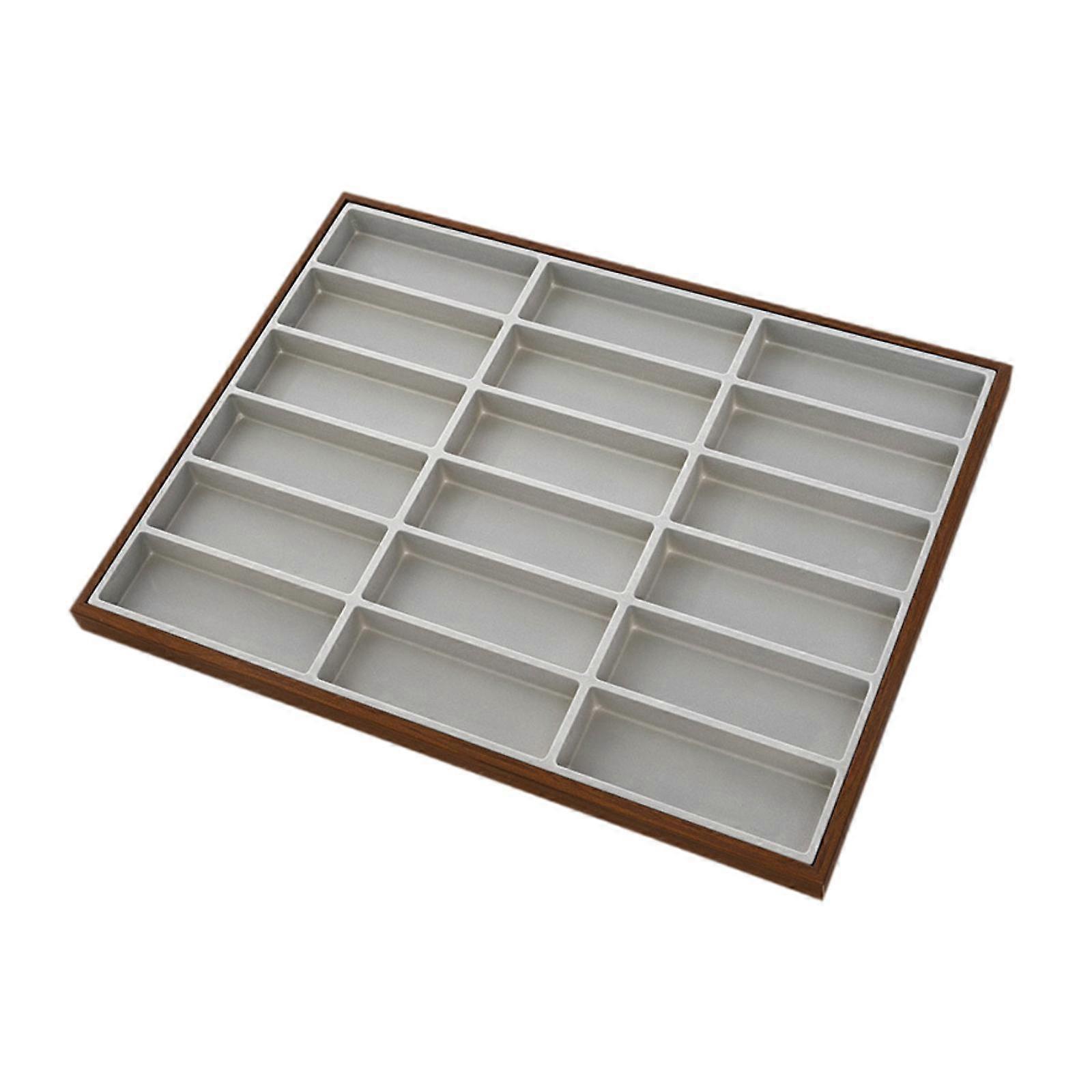 Sturdy Walnut Glasses Display Tray