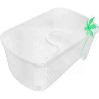 Turtle Living Box Home Aquarium with Basking Area Multi-functional Reptile Tank