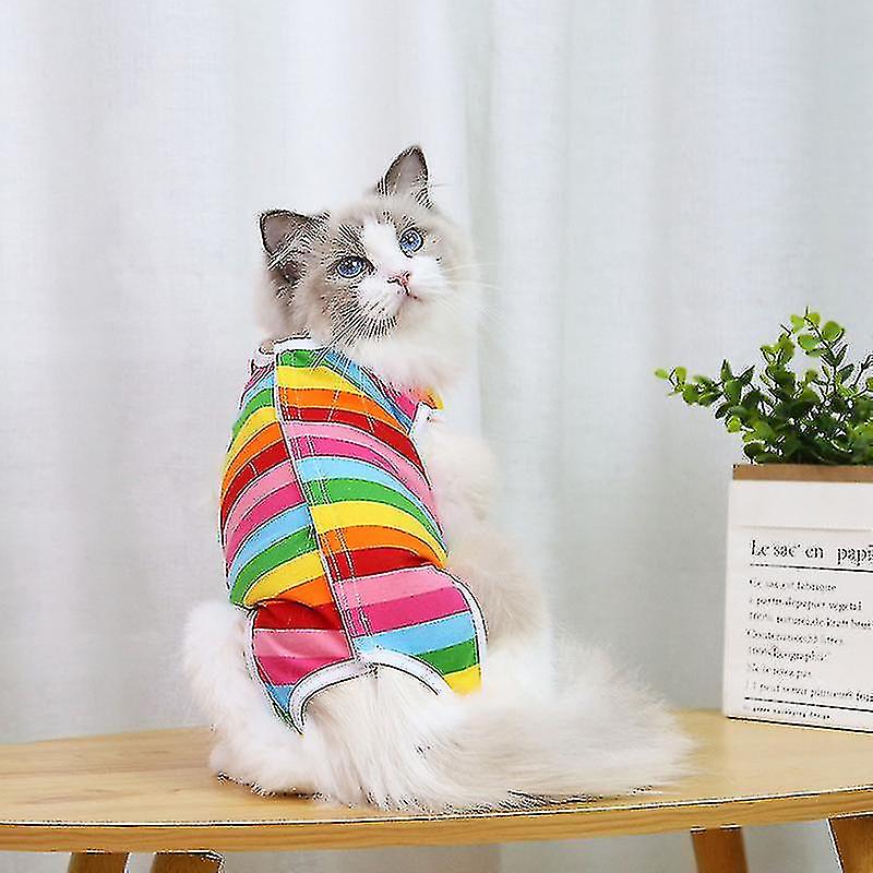 Cat Recovery Suit Cat Sterilization Clothes Breathable Collar Alternative