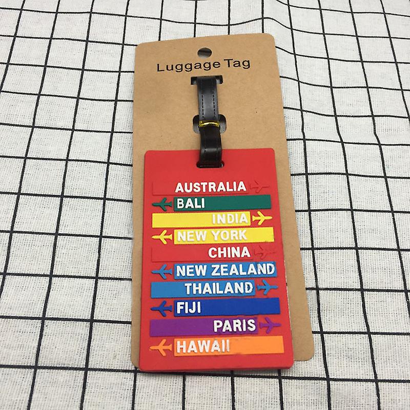 New Worldwide City Name Pvc Luggage Tag Silicone Identifier Travel Accessories