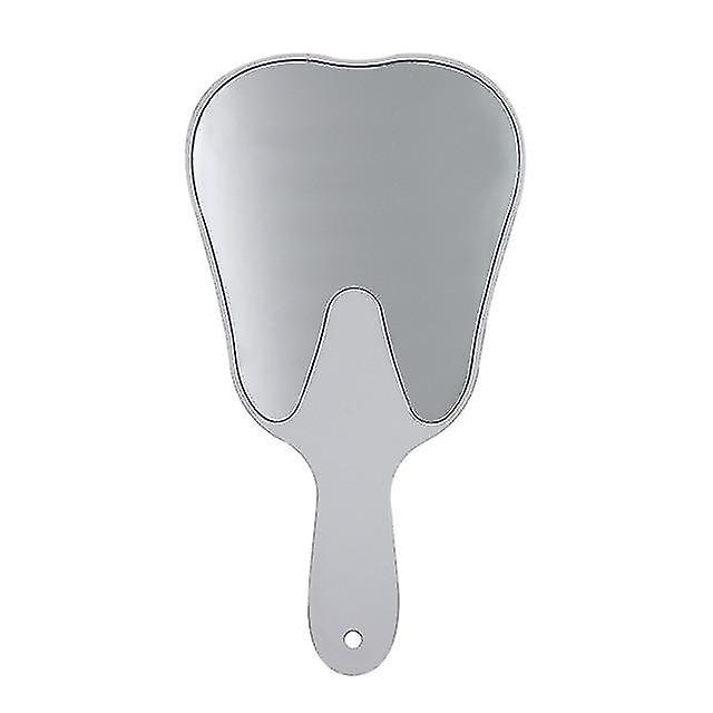 White 1pc Tooth Shaped H le Dental Mirror Tool For Dentist Patient