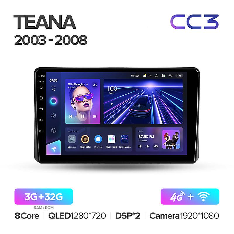 Cc3 2k per Nissan Teana J31 2003 - 2008 Autoradio Multimedia Video Player Navigazione Stereo Gps Android 10 No 2din 2 Din DVD