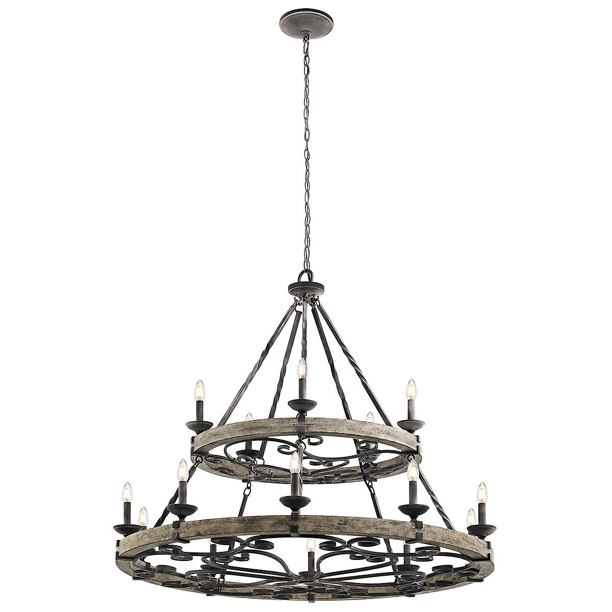 Elstead Taulbee - 15 Light Chandelier Weathered Zinc