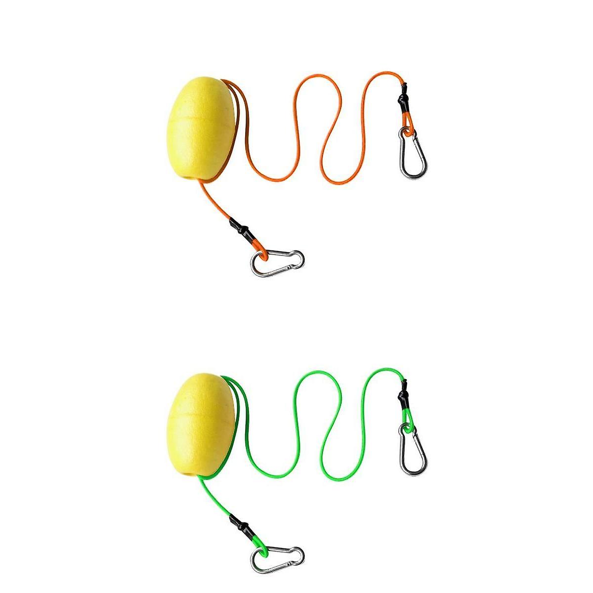 2 pièces Kayak Tow Throw Line Accessoire flottant Ancre Flotteur Jaune + Vert