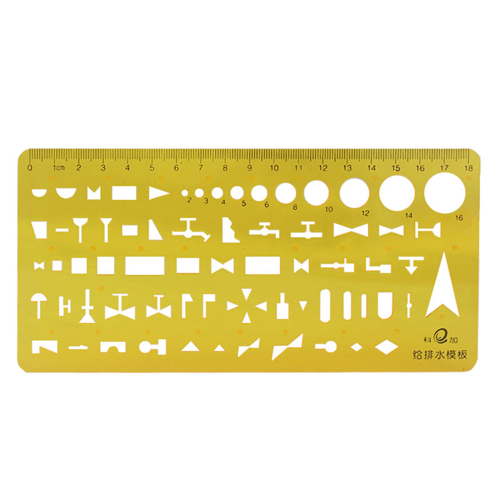 Geometric Measuring Ruler Template for Architecture Office Study Design Building