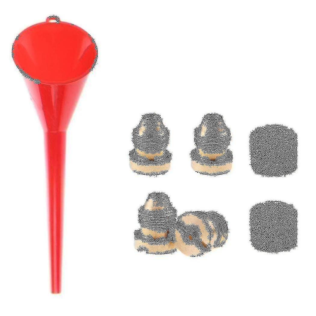 Multi-function Car Fueling Funnel Red With Foam Cannon Orifice Tips Nozzle With Mesh Filter