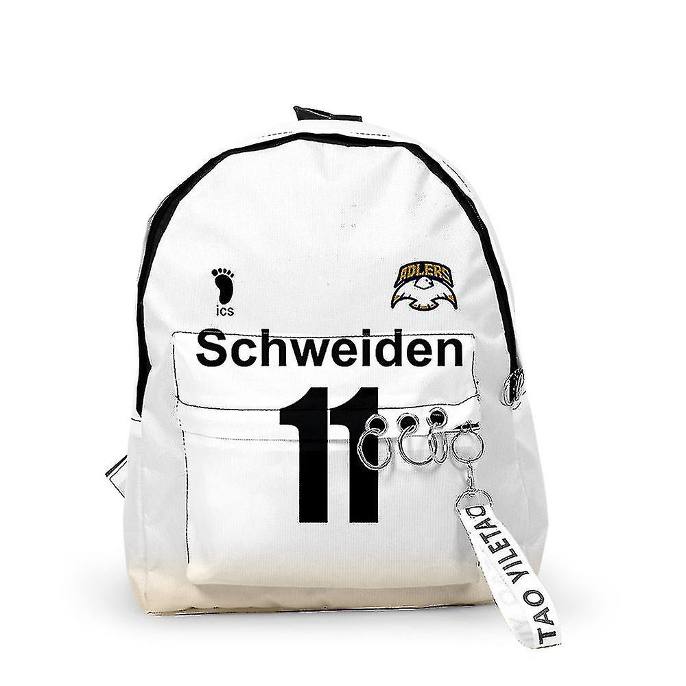 Racket Boys Black Wolves Backpack Schoolbag