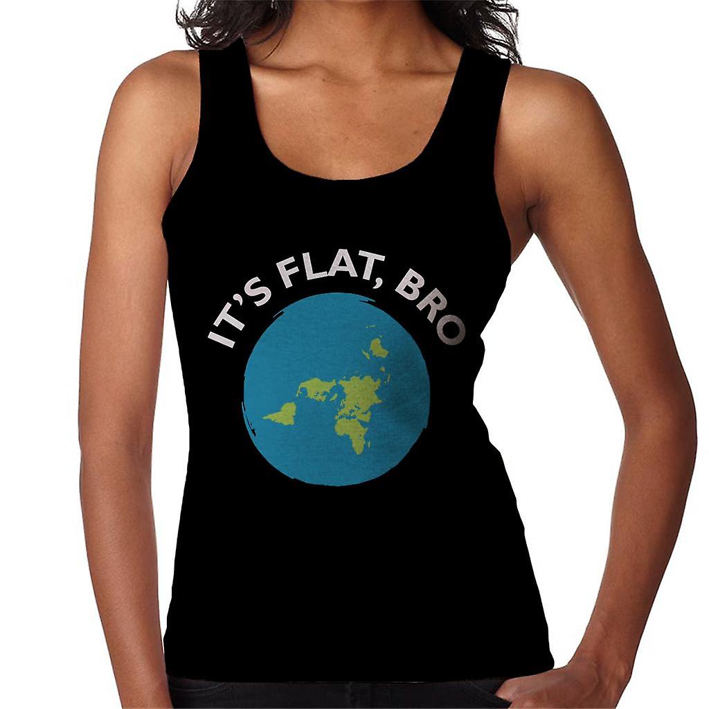 Its flat bro flat Earth kvinner ' s vest