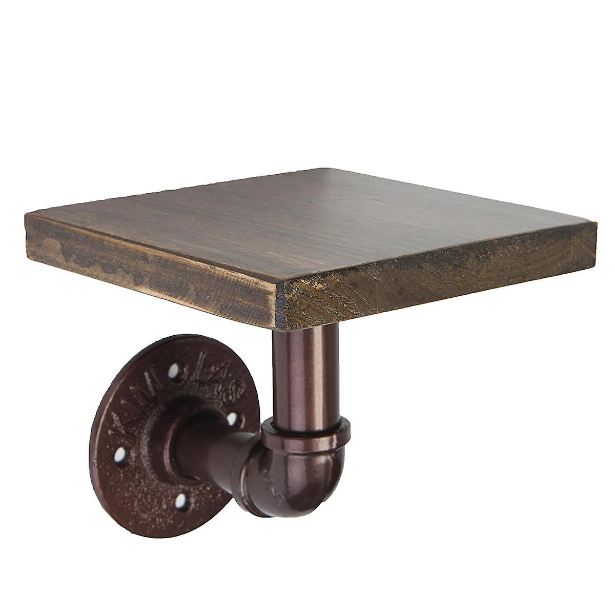 Industrial Wall Mount Display Shelf - Iron Pipe Bracket Holder For Shelving And Decoration