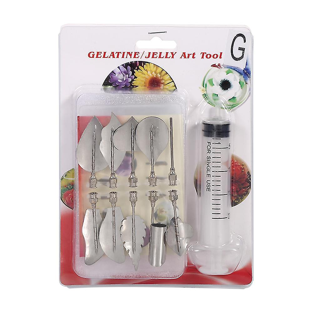 3D Pudding Cake Decorating Tool Set with 10 Needles & Syringe