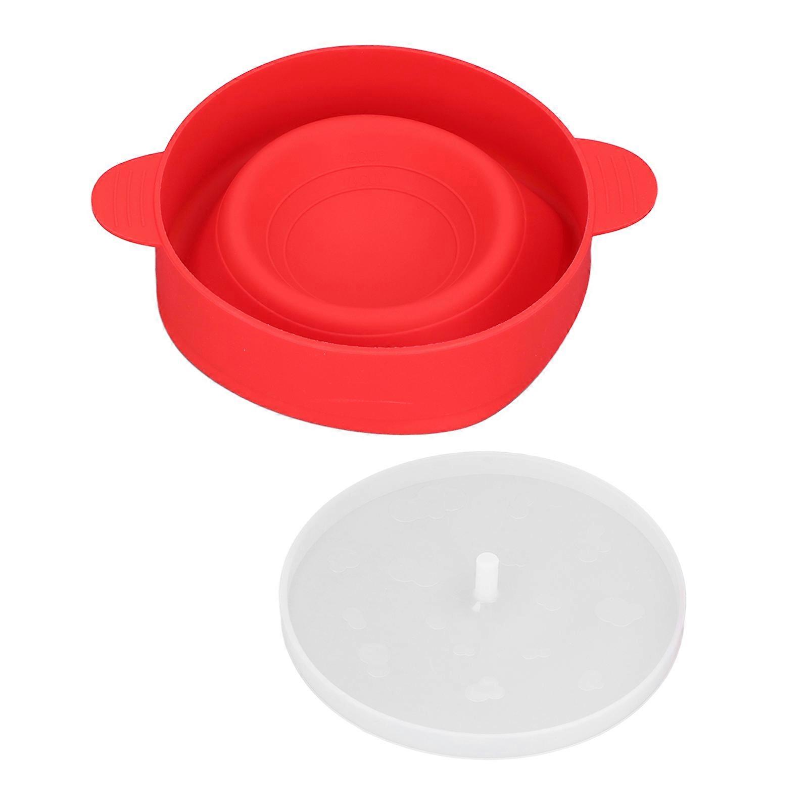 Experience Movie Night with the Large Microwave Popcorn Popper - BPA-Free, Foldable, and Food-Grade Silicone Bowl with Lid Handle!(Red)