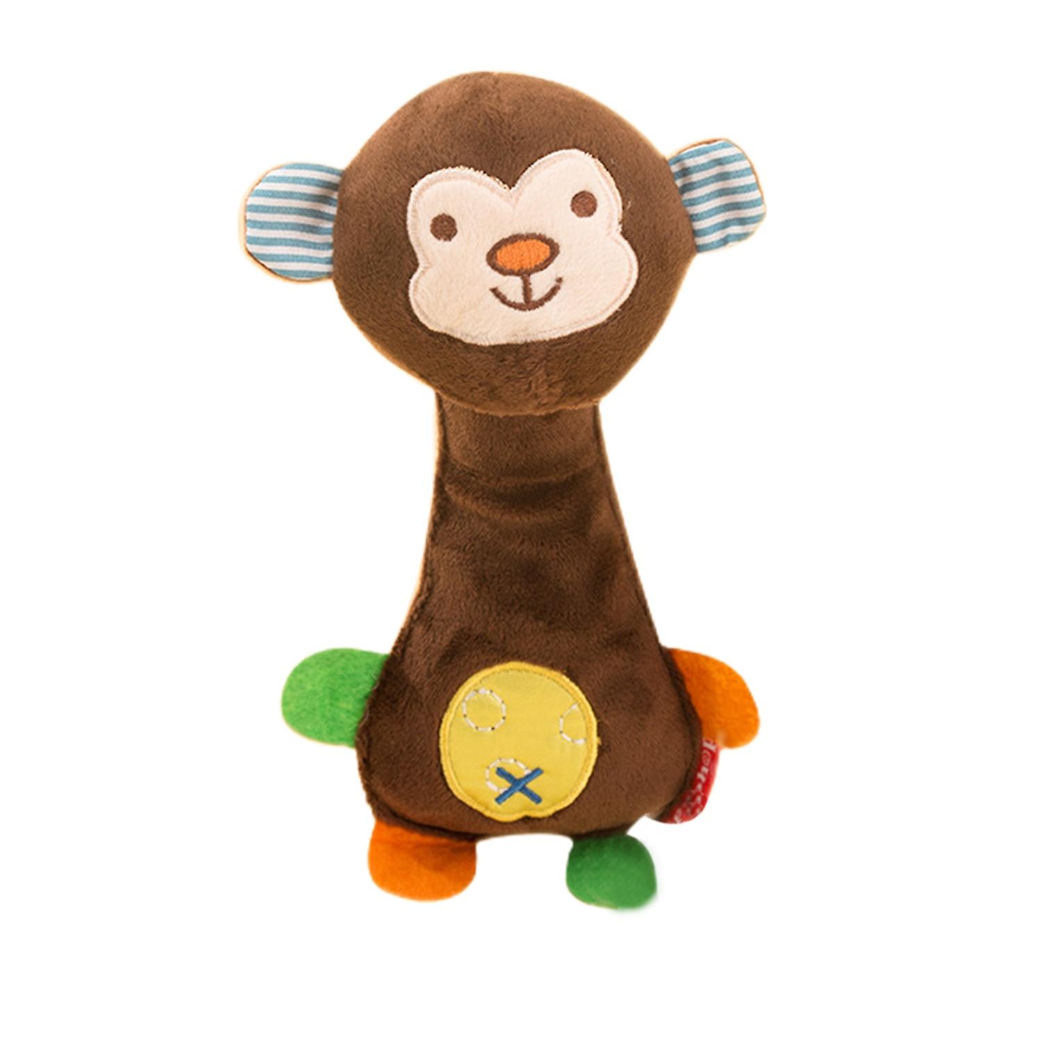 ZHOUBA Pet Plush Toy Cartoon Animal Shape Bite Resistant Soft Pet Cats Chew Toy for Small Dogs