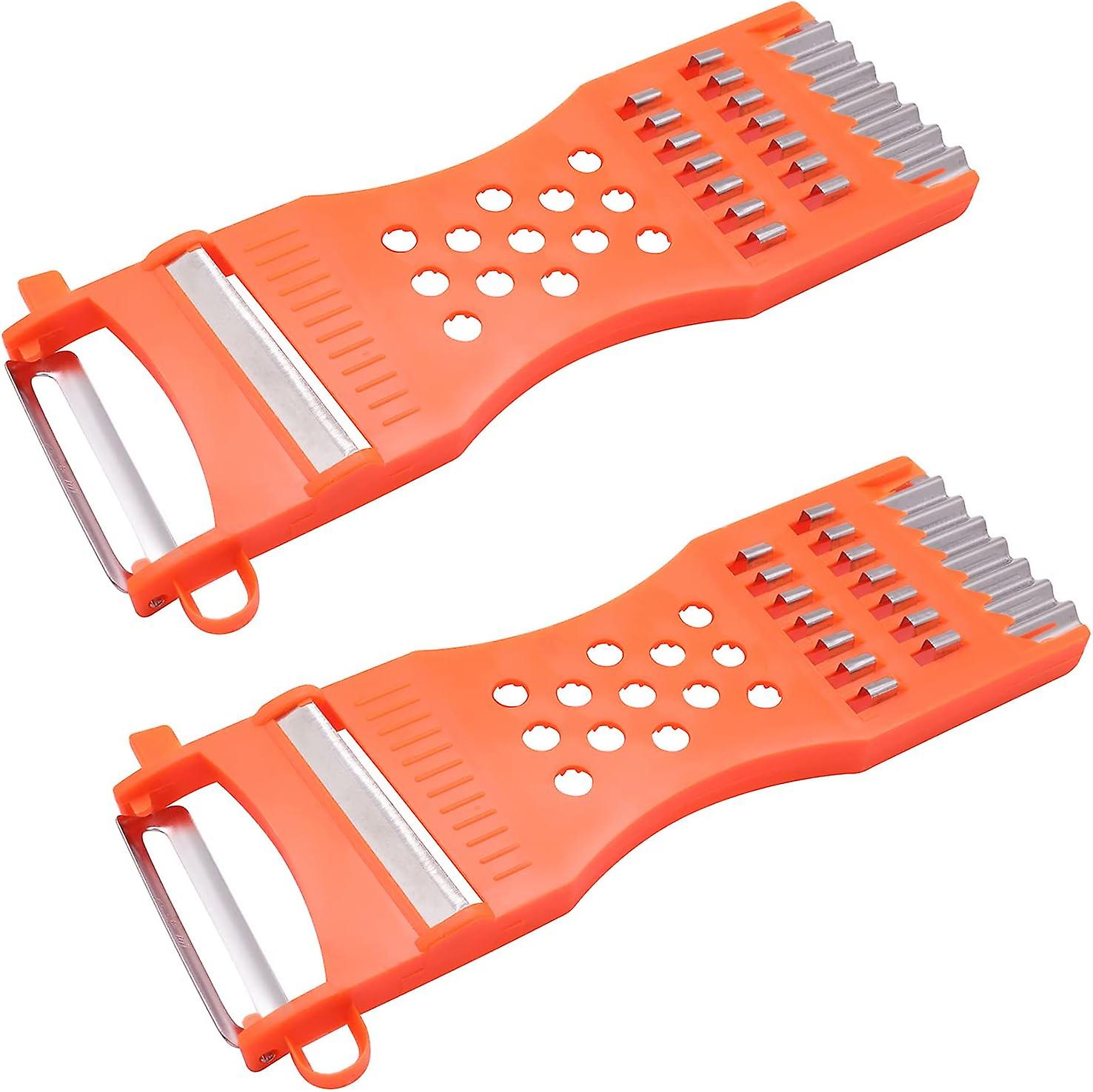 2Pcs handheld Plastic Multifunction Kitchen Peeler Grater Slicer Tool