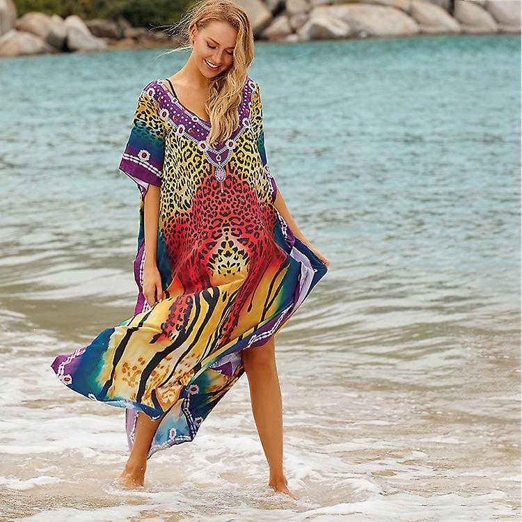 Moroccan Kaftan: Embroidered Beach Resort Dress