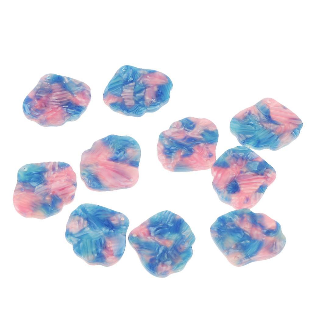 10 Stück Muschel Form Acetat Acryl Anhänger DIY Ohrring Handwerk Weiß