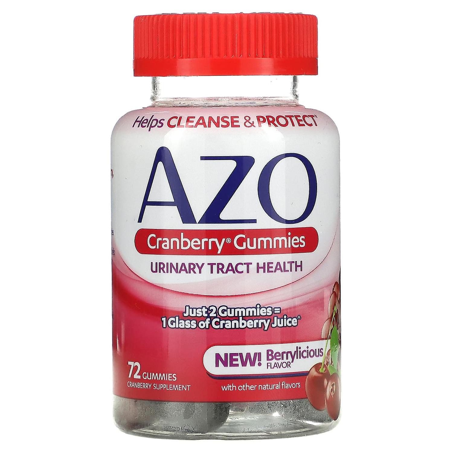 Azo, Cranberry Gummies, Berrylicious, 72 Gummies