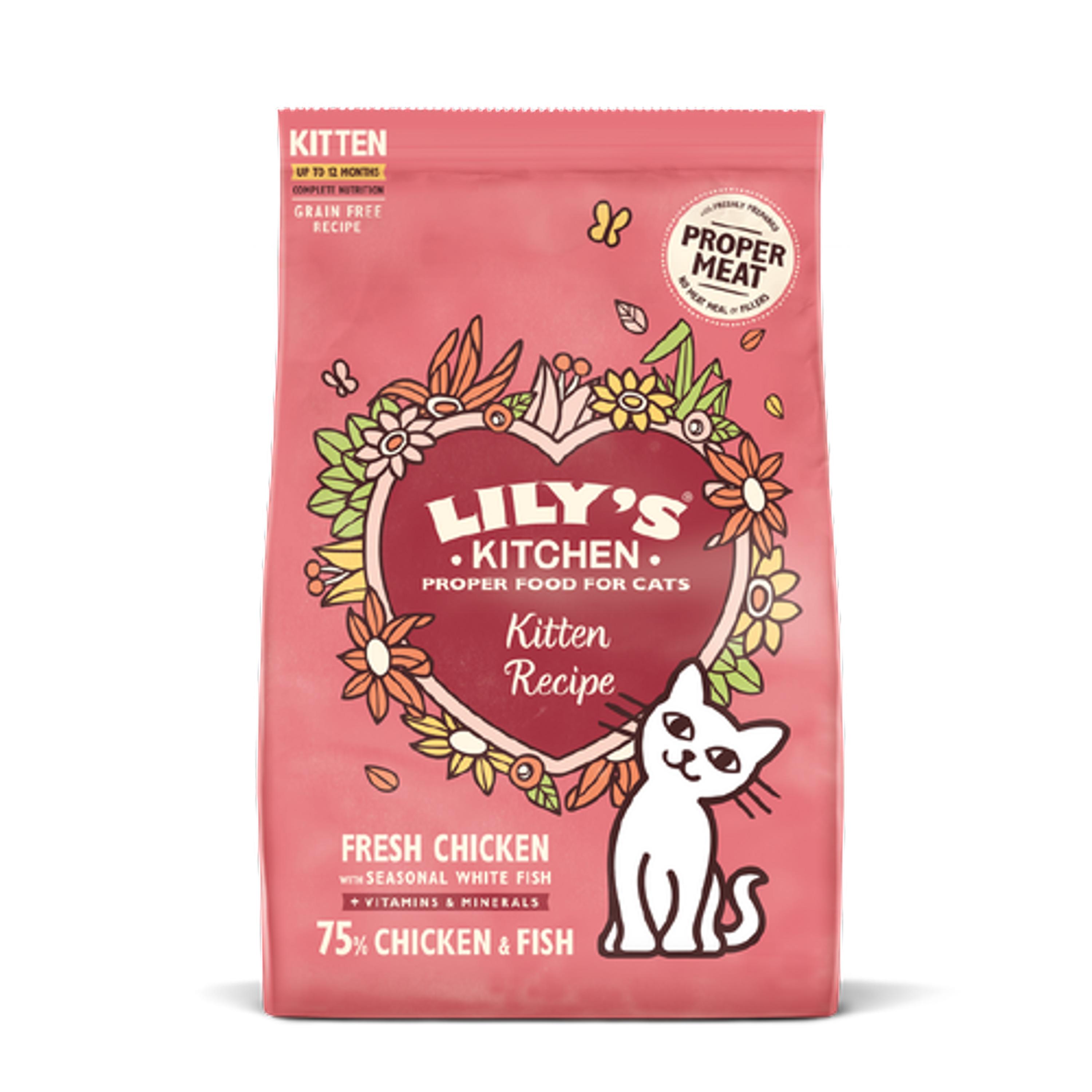 Lilys Kitchen 小猫干粮食谱配鸡肉、白鱼 800 克