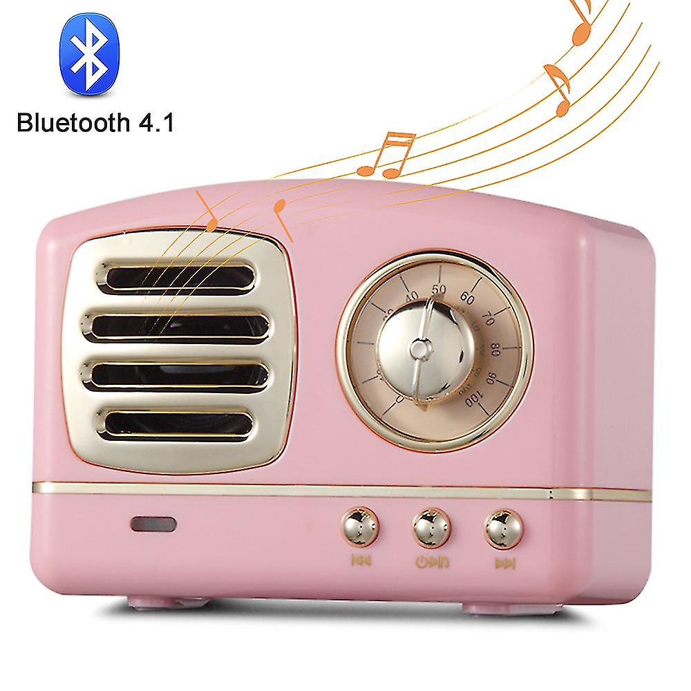 Portable Retro Bluetooth Mini Speaker(pink)
