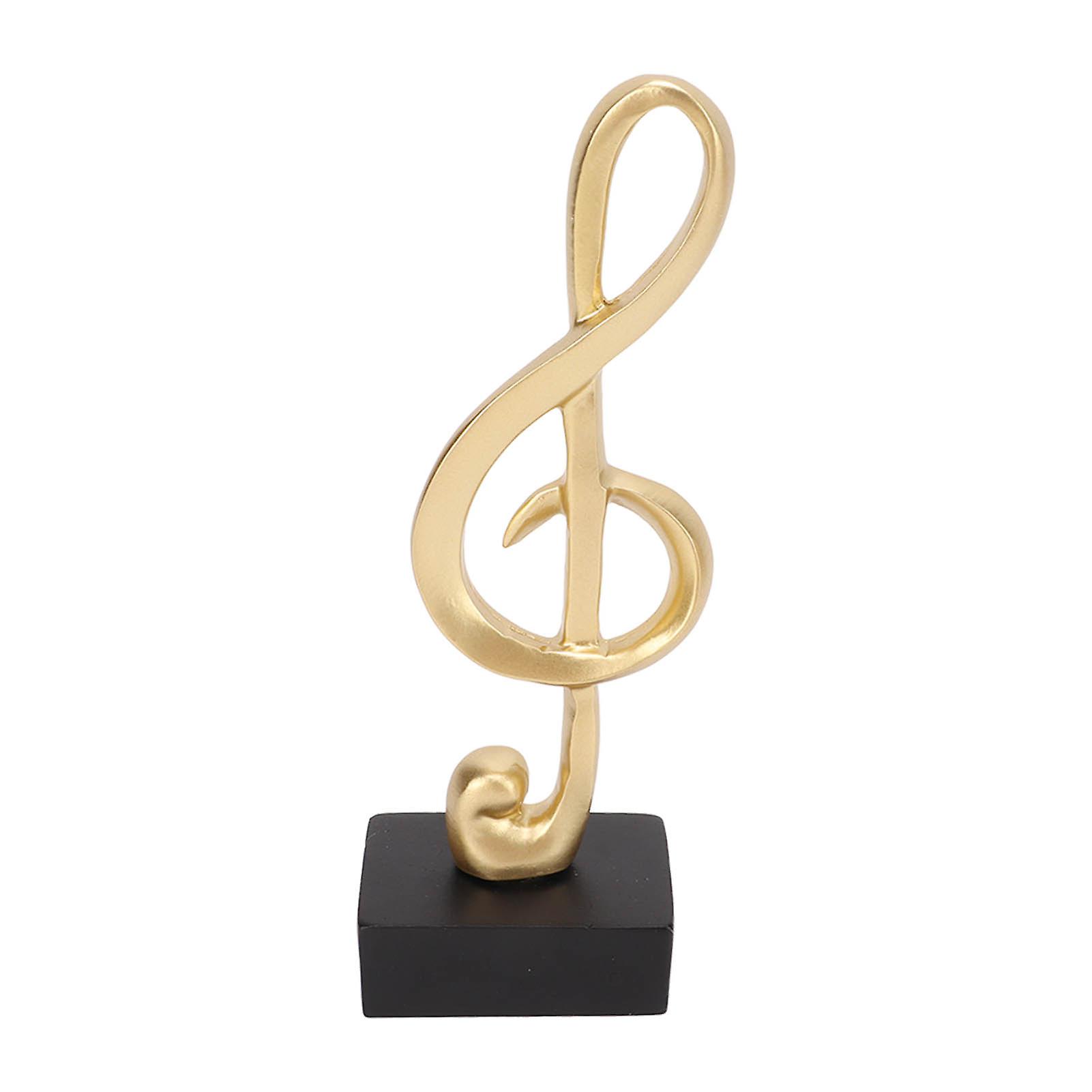 Elegant Music Note Sculpture - Simple Resin Table Ornament for Office Desktop and Home Decoration