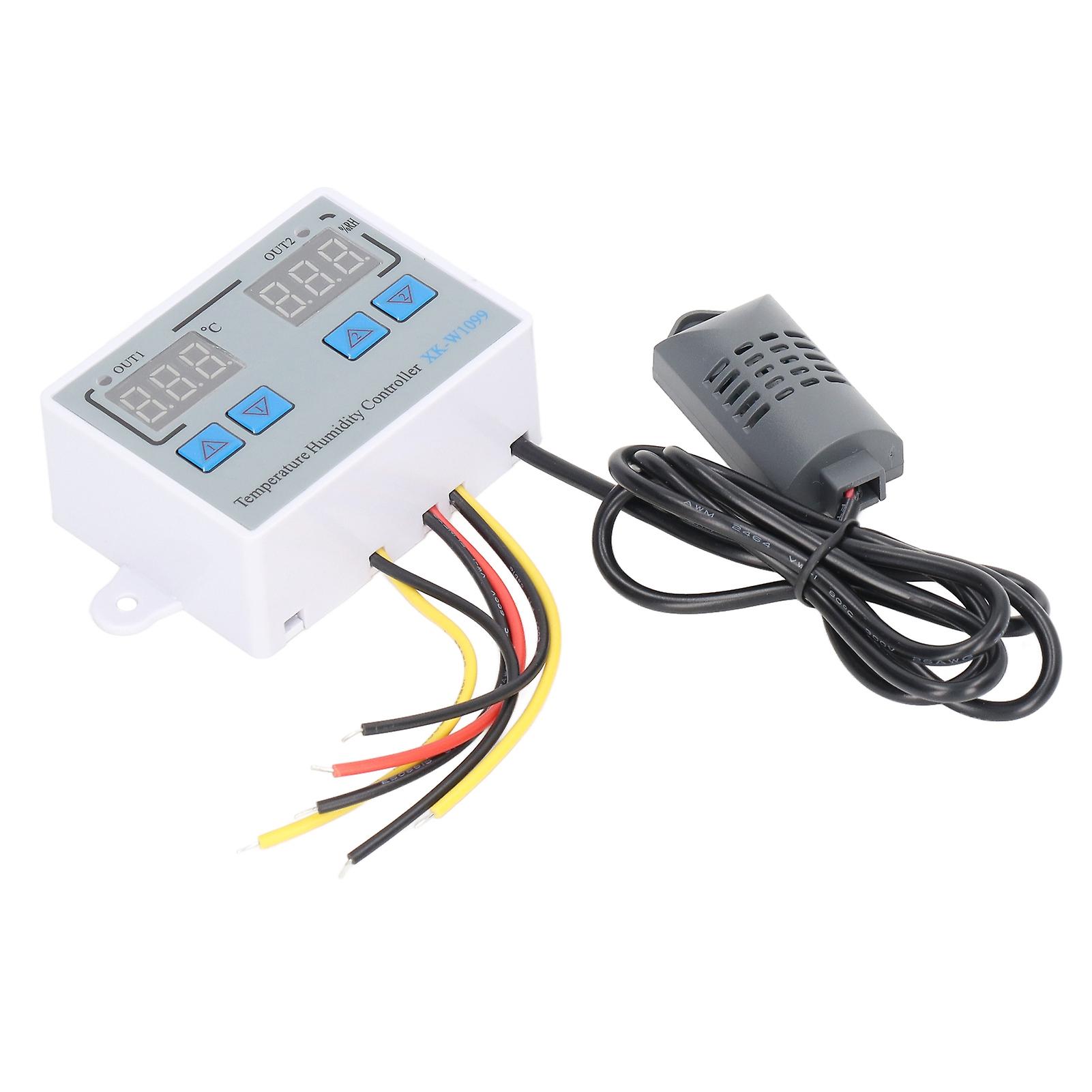 Digital Temperature Humidity Controller Intelligent Electronic Thermostat Switch 12V 220W 