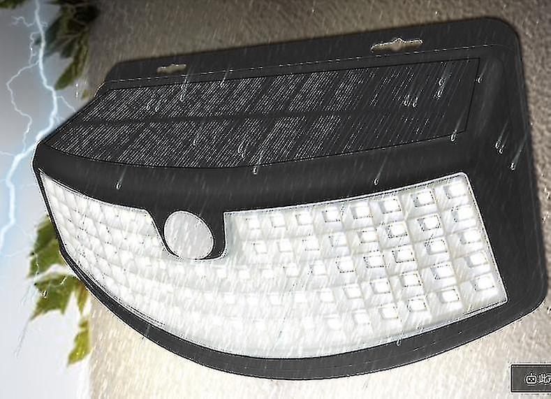 ضوء شمسي 120 مصباح مع عاكس للضوء ، زاوية عريضة 270 درجة ، IP65 مقاوم للماء ، باب أمامي ، محكمة