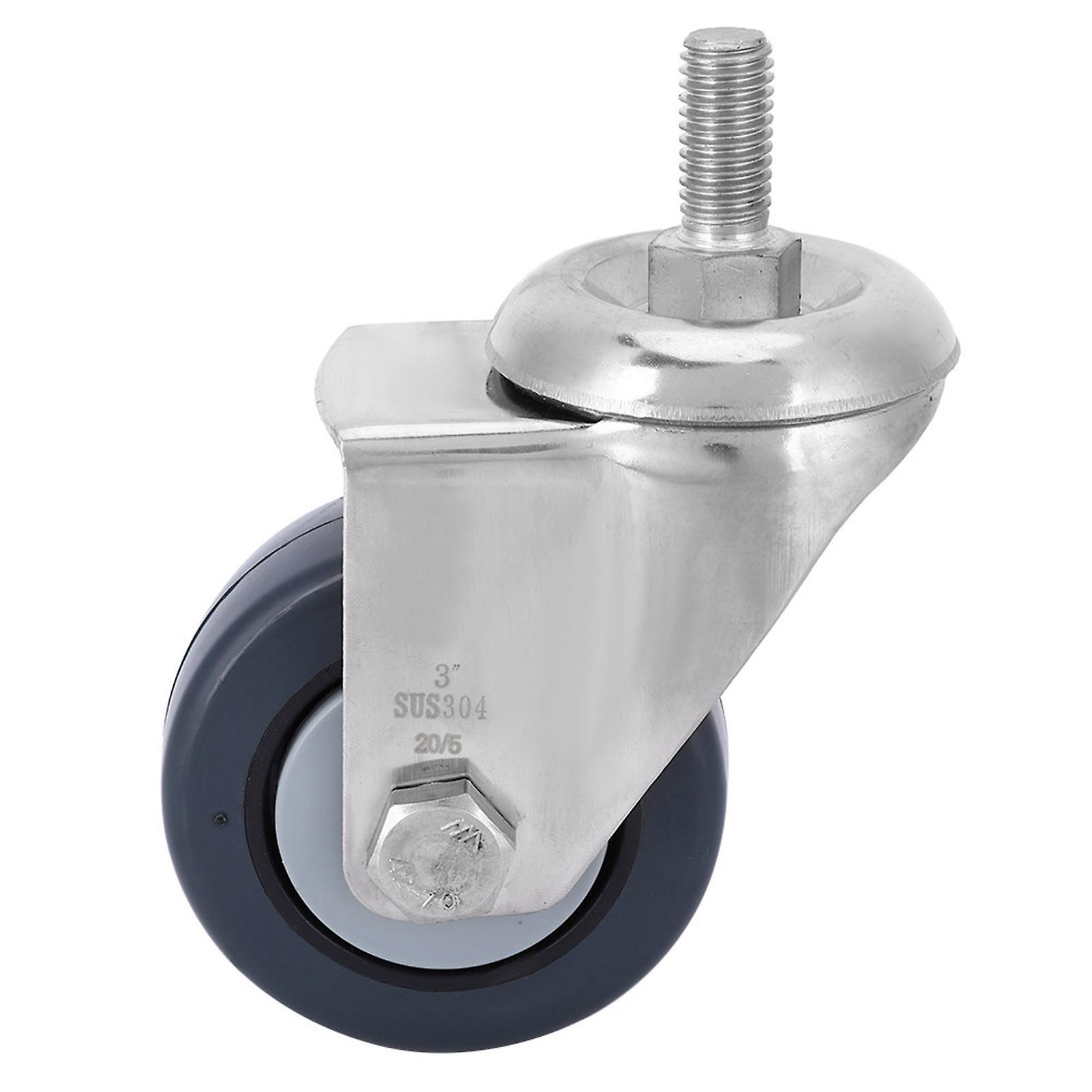 Carrinhos Roda Hardware Peças 304 Suporte de Aço Inoxidável M10 2 polegadas cinza escuro resistente ao desgaste