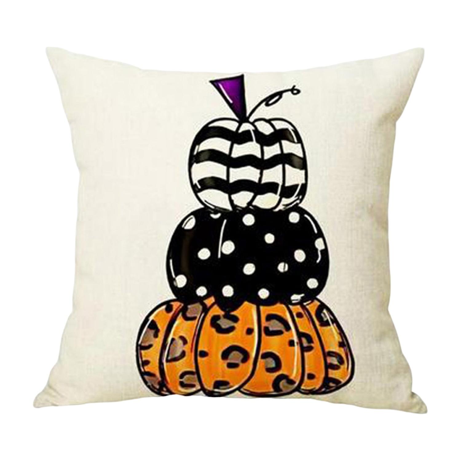 Pillow Cover Soft Portable Comfortable Halloween Throw Cushion Case Home Hotel Office Use for Dorm
