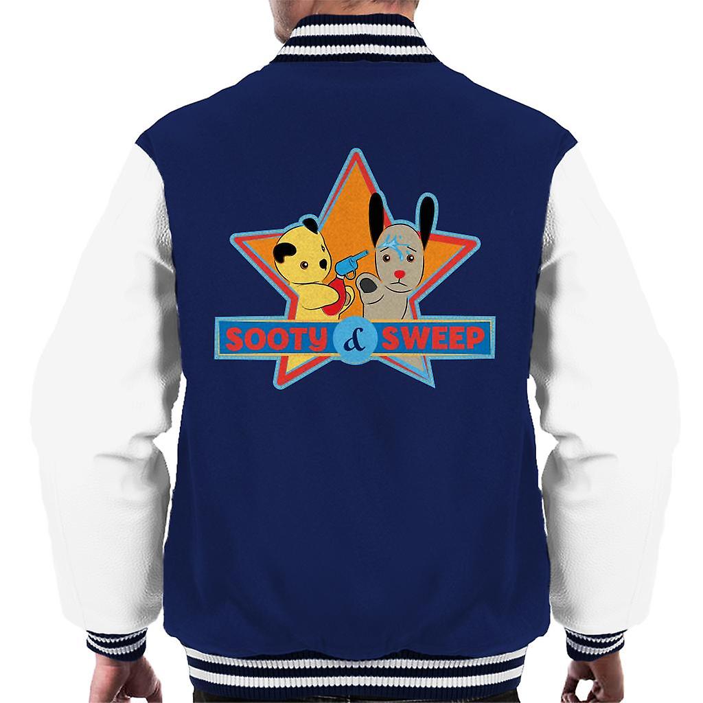 Sooty & Sweep Cartoon Water Sprayer Men's Varsity Jacket