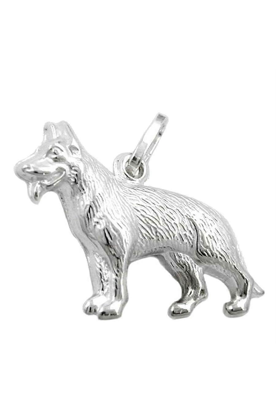 Pendant 14x20mm Shepherd Dog Shiny Silver 925 - Gl90064