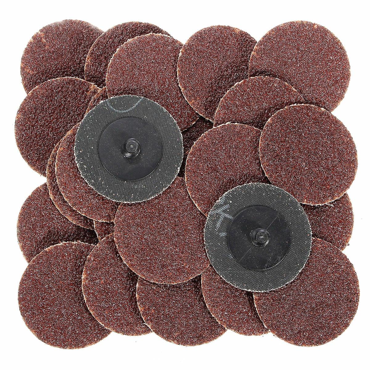25Pcs 24 Grit 2 Inch R-type Abrasive Sanding Discs Roll Lock Sanding Pads