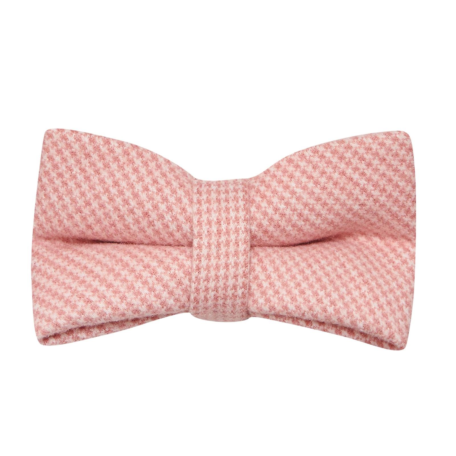 Pink Micro Dogtooth Bow Tie