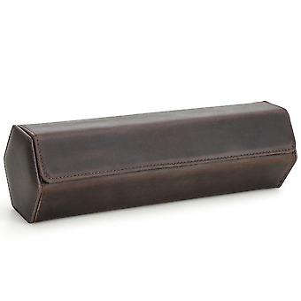 Organizador de estojo de couro para relógios com 4 compartimentos, para homens e mulheres, ideal para viagens, com almofadas hexagonais em formato de M (1 unidade).
