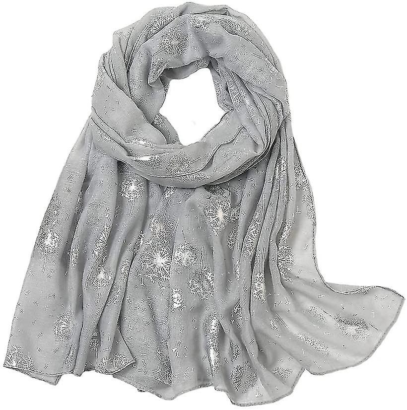 Écharpe en argent brillant à motif pissenlit pour femme