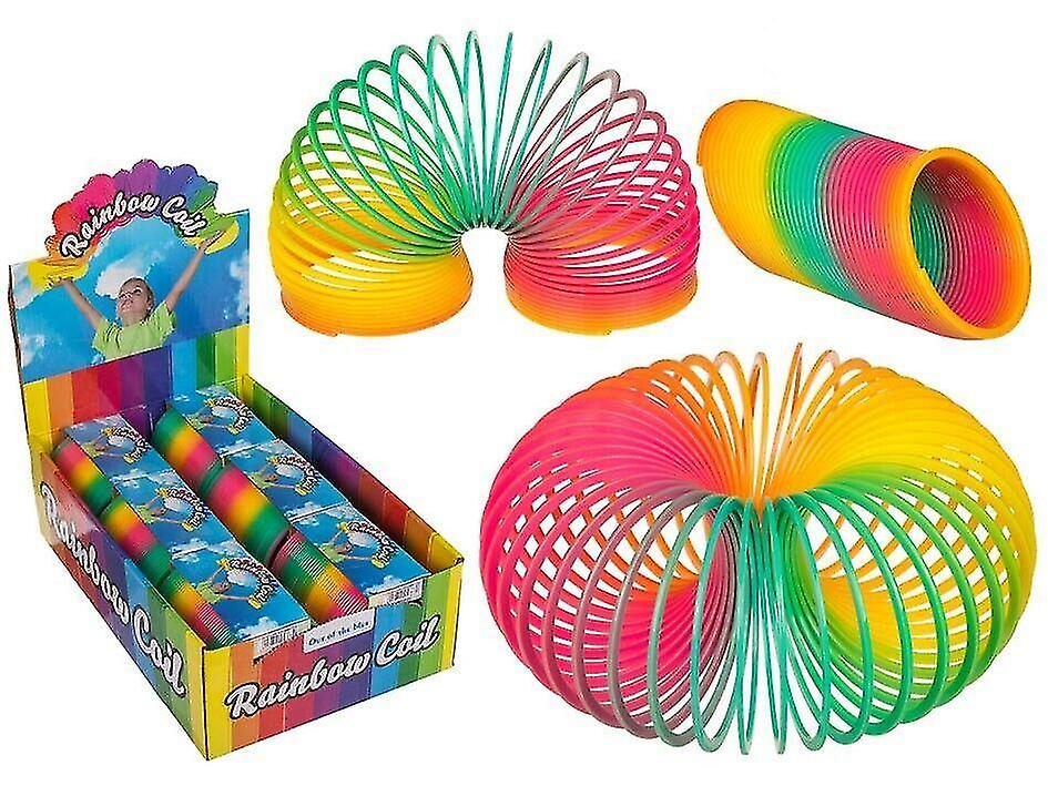 Stor 10cm Slinky Spiral Klassiska Regnbgsfrger Trappfjder