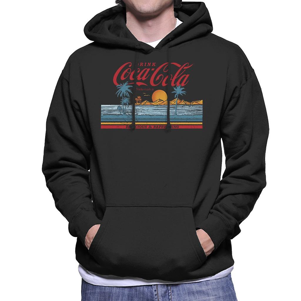 Coca Cola Delicious And Refreshing Ocean Waves Men's Hooded Sweatshirt