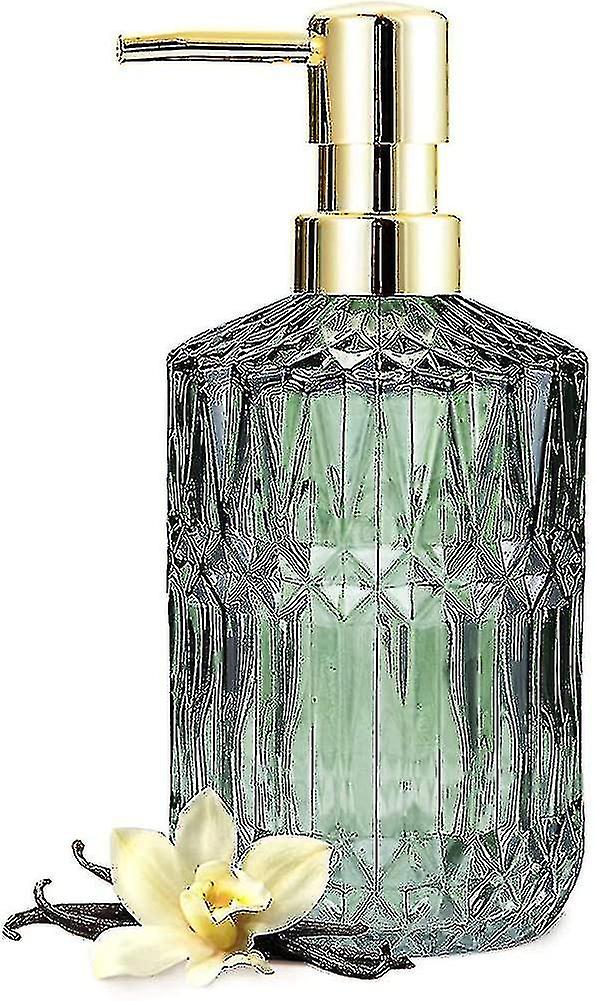 Soap Dispenser Made Of Transparent Glass With Abs Plastic Pump, Lotion Dispenser
