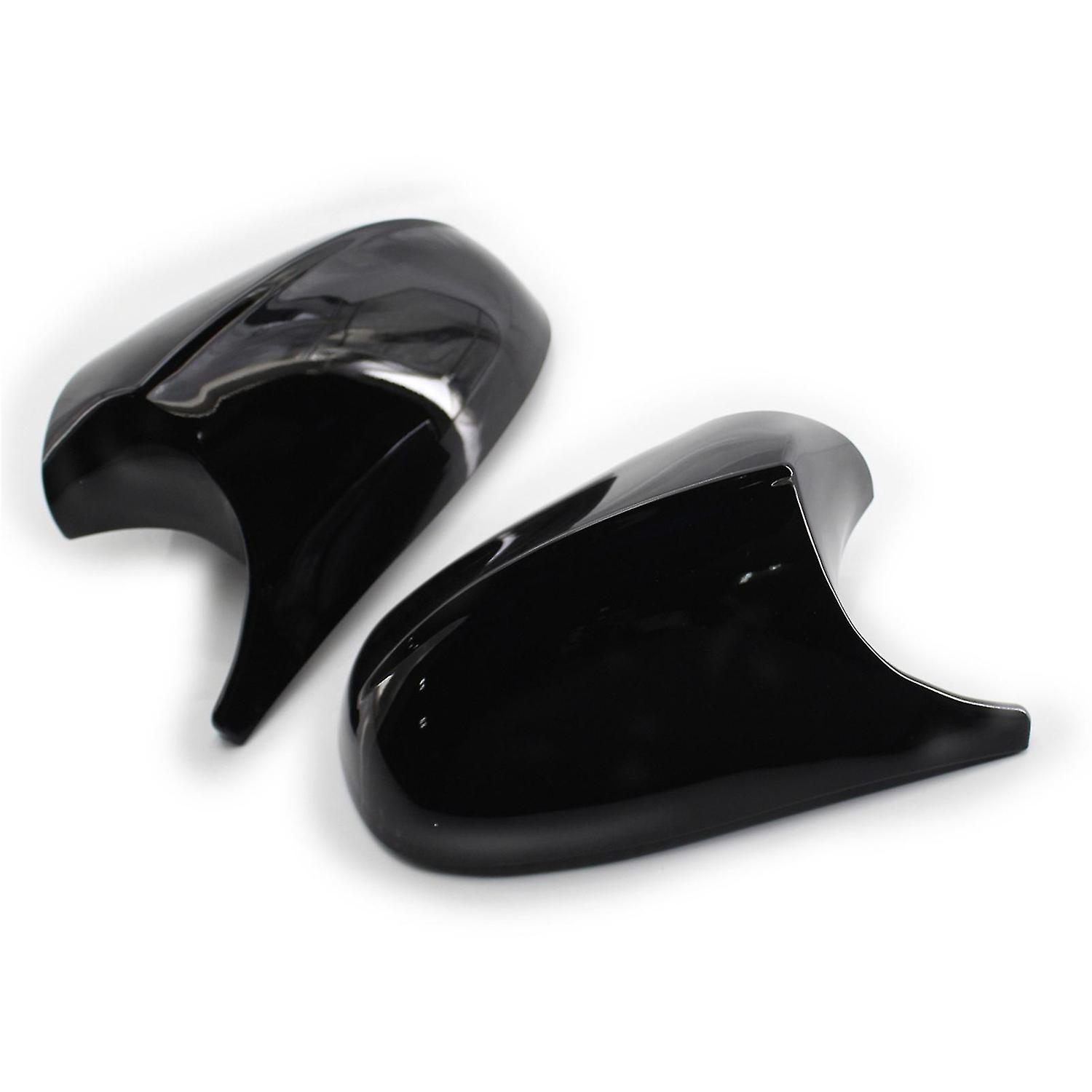 Rearview M3 Style Side Mirror Shells Side Wing Mirror Cover Cap Bright Black Style Pair Replacement
