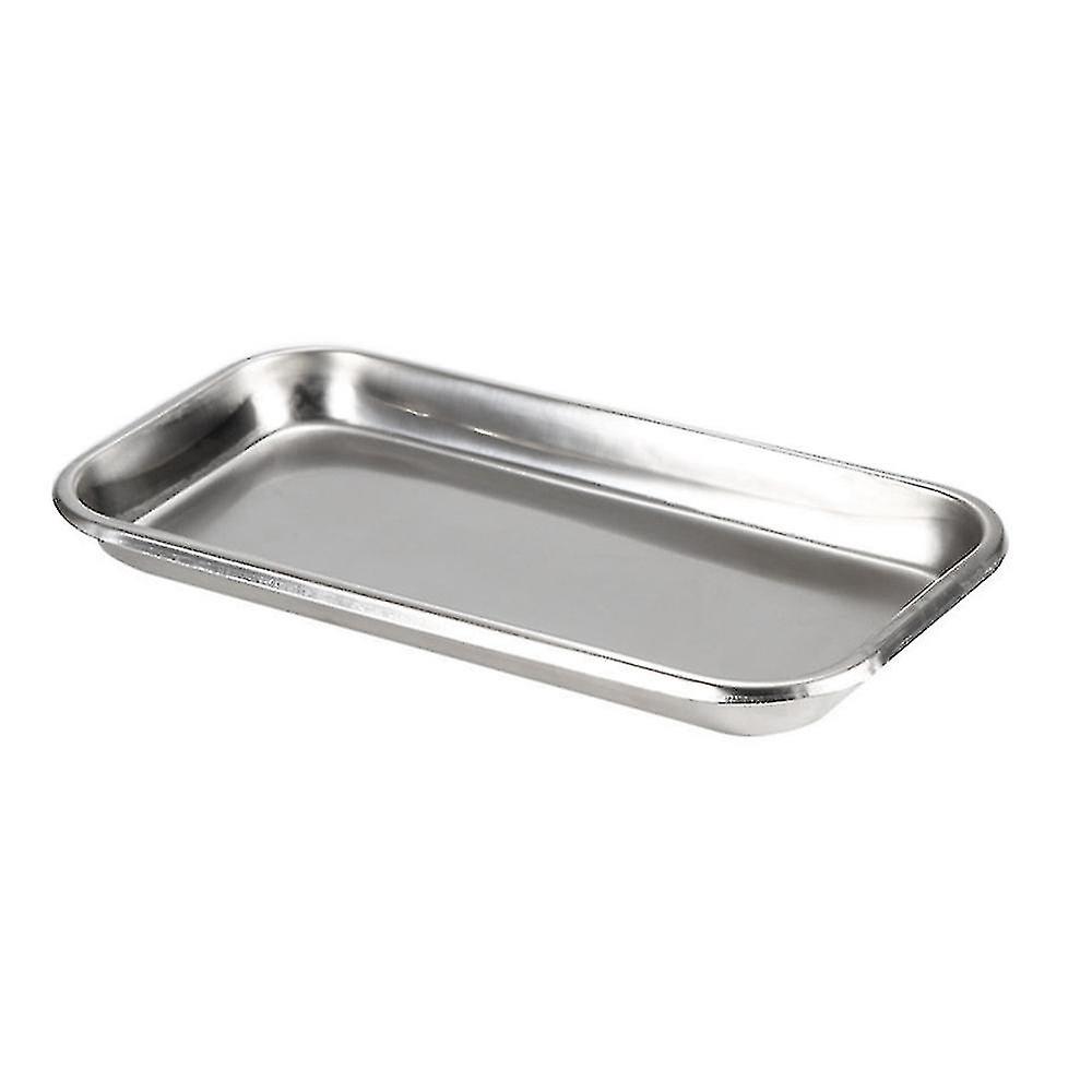 Yaju Stainless Steel Rectangular Small Laboratory Supplies Tray(3pcs, Silver)