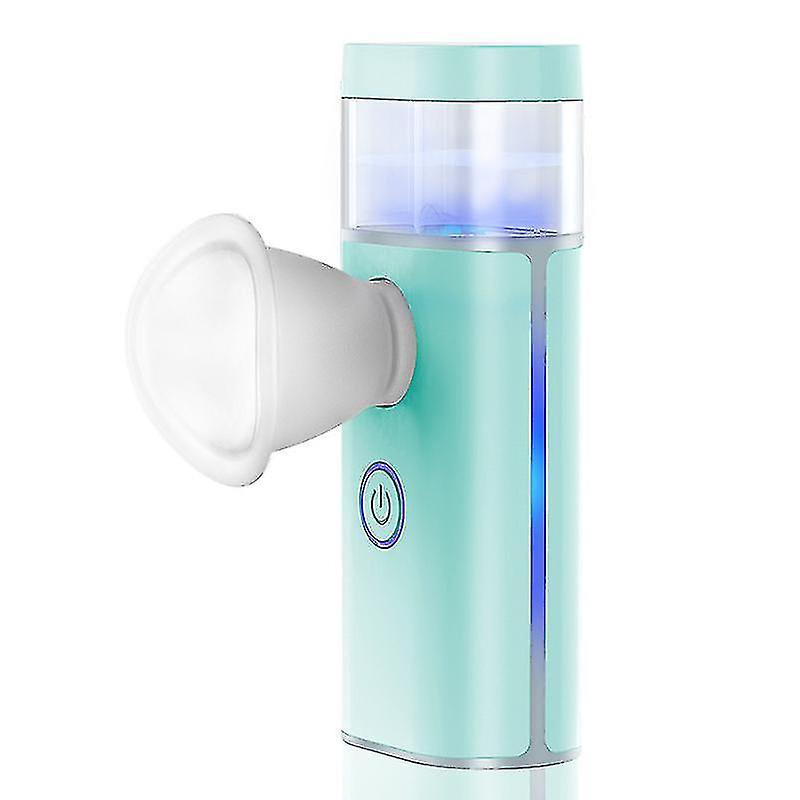 Handy Ionic Rechargeable Nano Mist Sprayer Mini Face Steamer For Skin Care Makeup Moisturizing Hydrating Blue