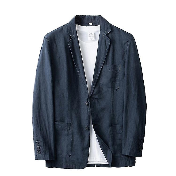 Herr Linen Blazer Lightweight Jacket Coat Two Button-L