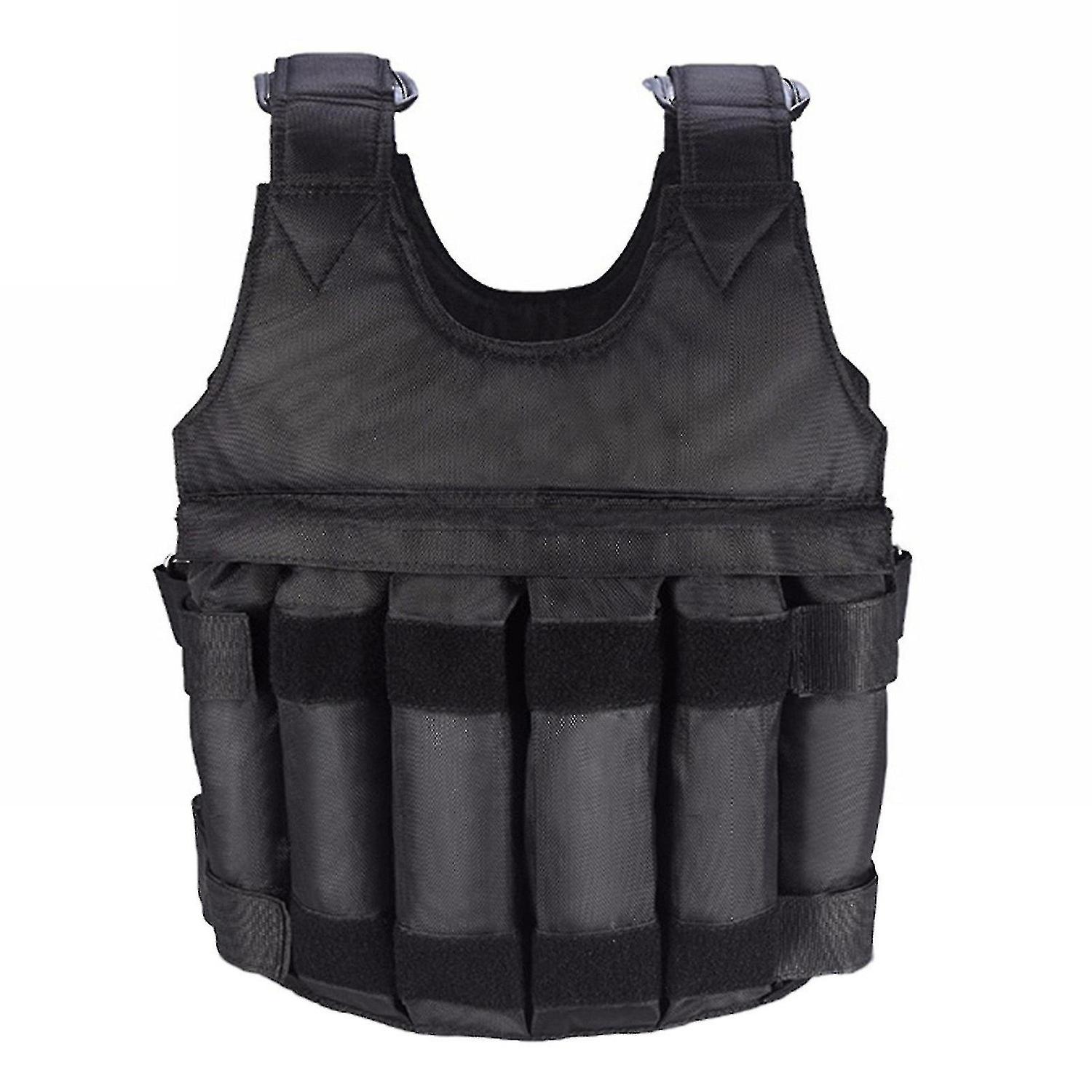 Adjustable Fitness Weighted Vest 20kg 50kg Exercise Training Fitness Jacket Gym Workout Boxing Kb