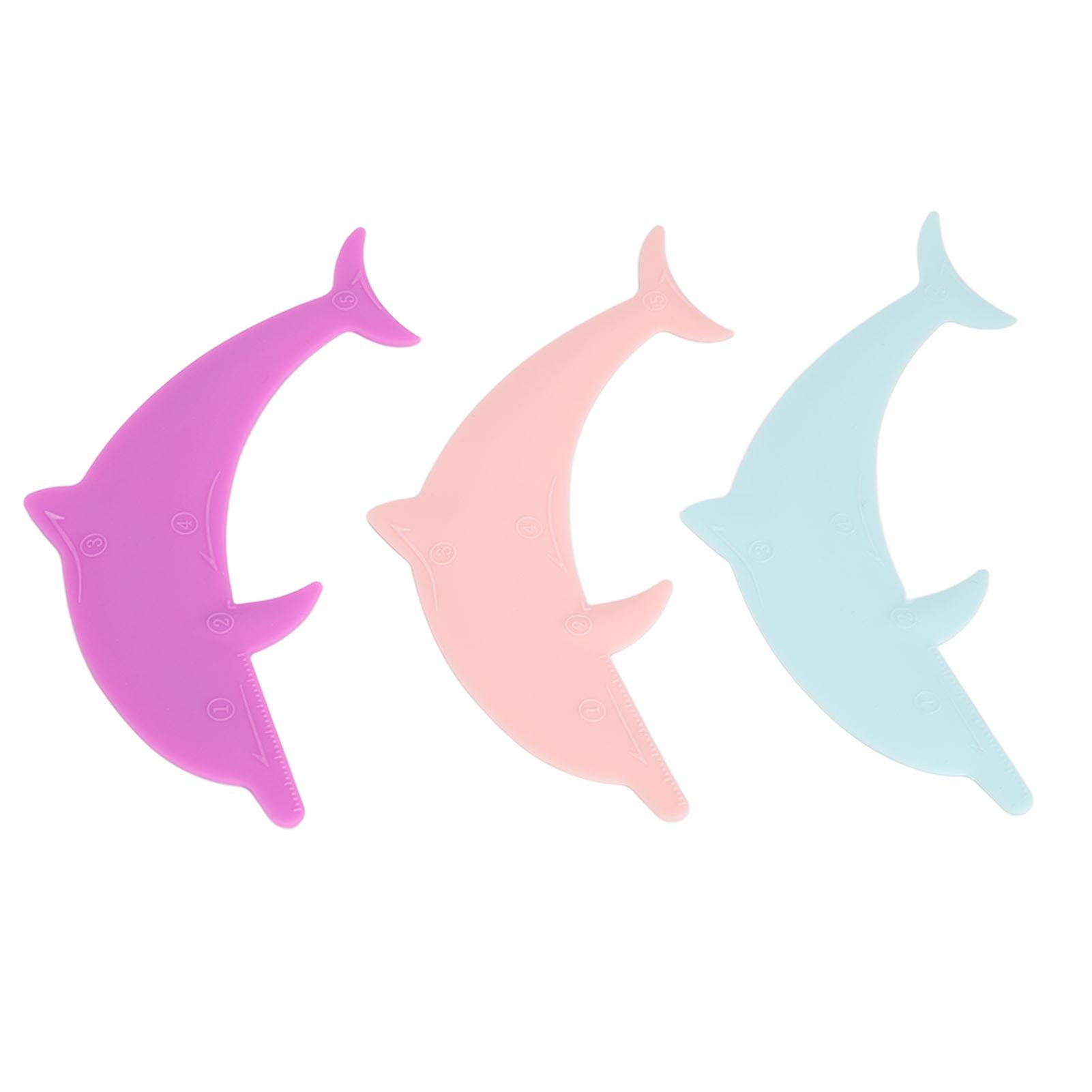 3pcs Silicone Eyelash Applicator Baffle Dolphin Shaped Prevent Smudging Eyelash Applicator Baffle