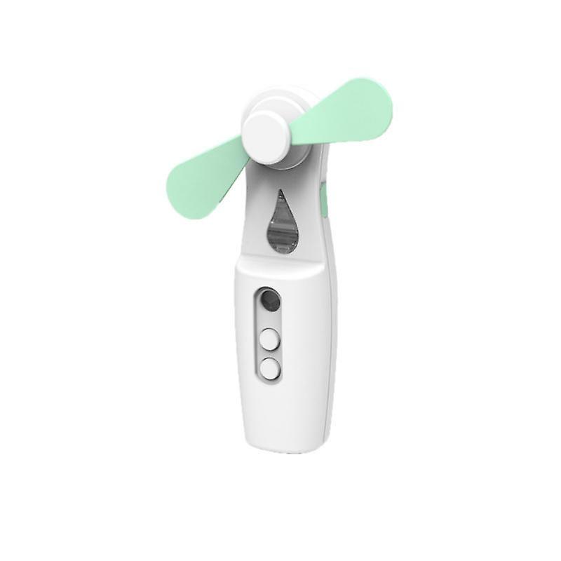 Mini Fan 2 In 1 Rechargeable Water Meter Spray Air Cooler Small Hand-held Fan With Power Bank Function 2-gears Cooling Fan