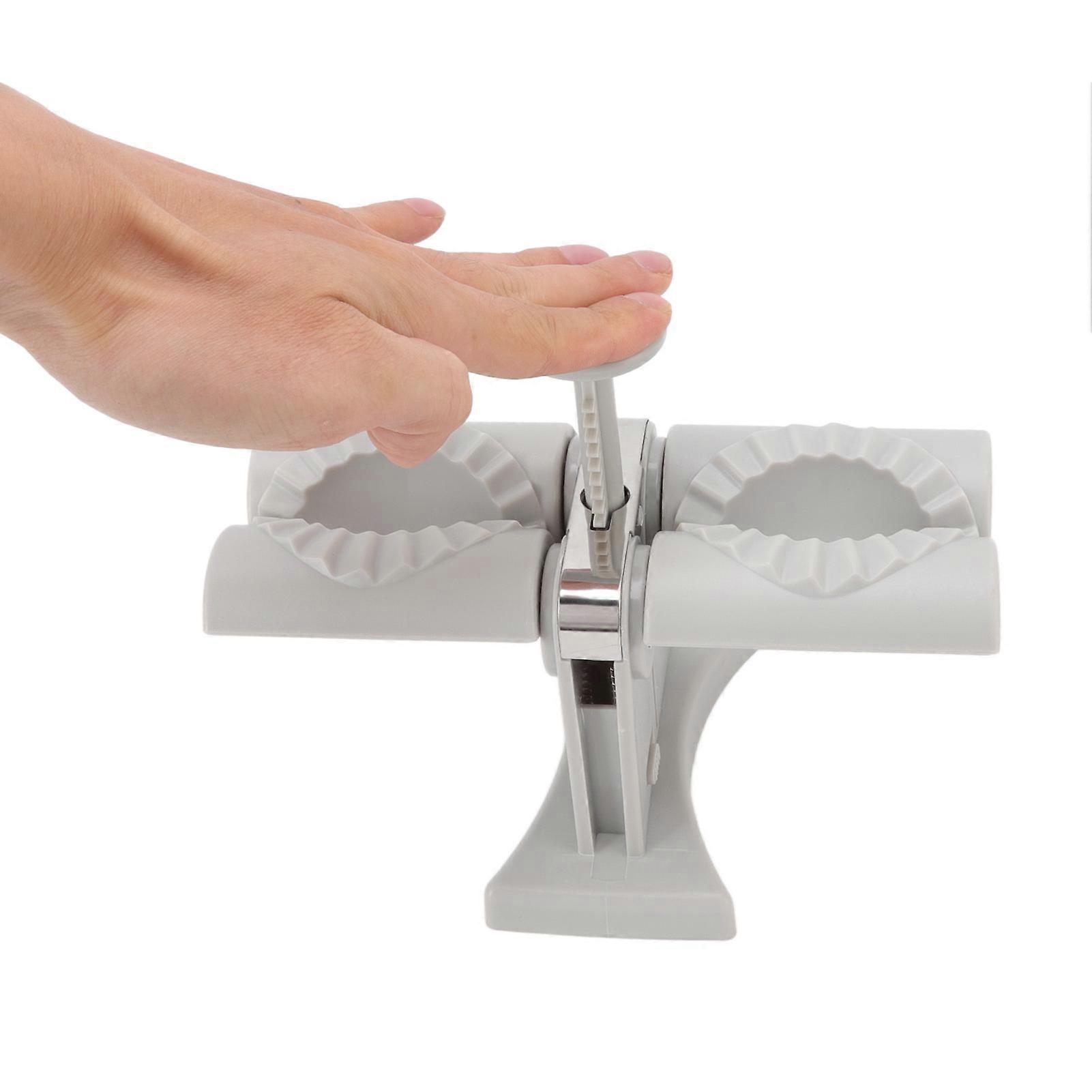 Dumpling Mold Machine Automatic ABS and Stainless Steel Double Head Dumpling Maker for Home Kitchen 