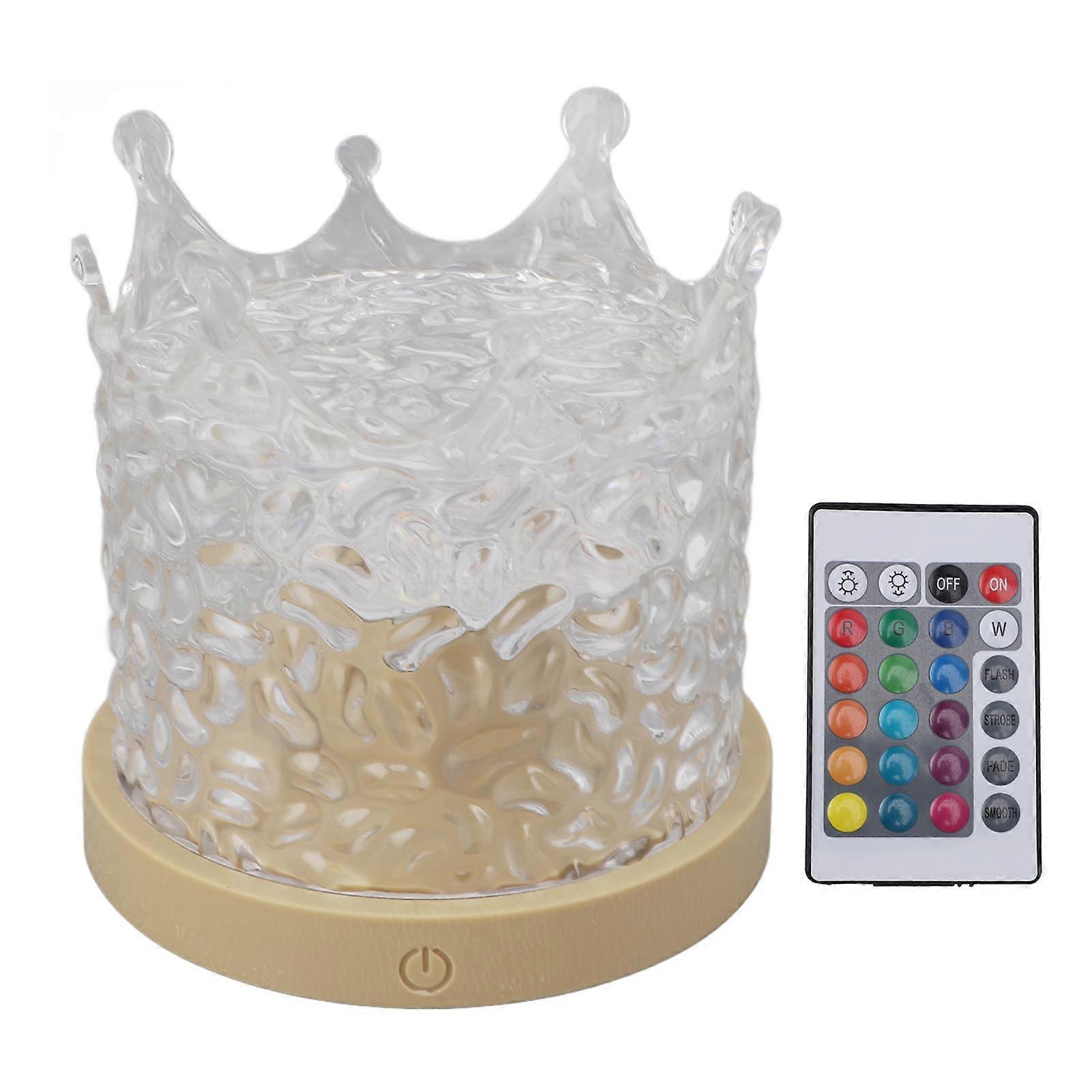 Wave Projector Light 16 Color USB Plug in RGBW LED Water Ripple Projection Lamp with Remote Control for Bedroom Office