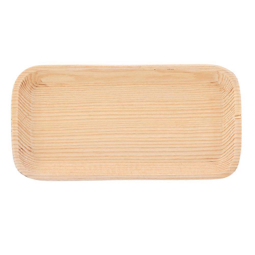 Wooden Rectangle Sushi Serving Tray Plate Japanese Style Tableware(14*7*1.5cm)