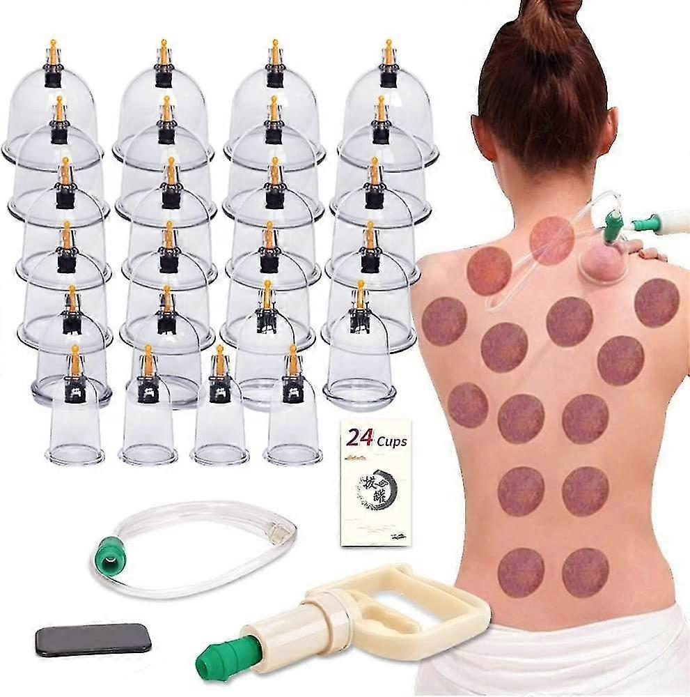 Cupping Therapy Set, 24 Cup Cupping Set with Pump Vacuum Suction Cup