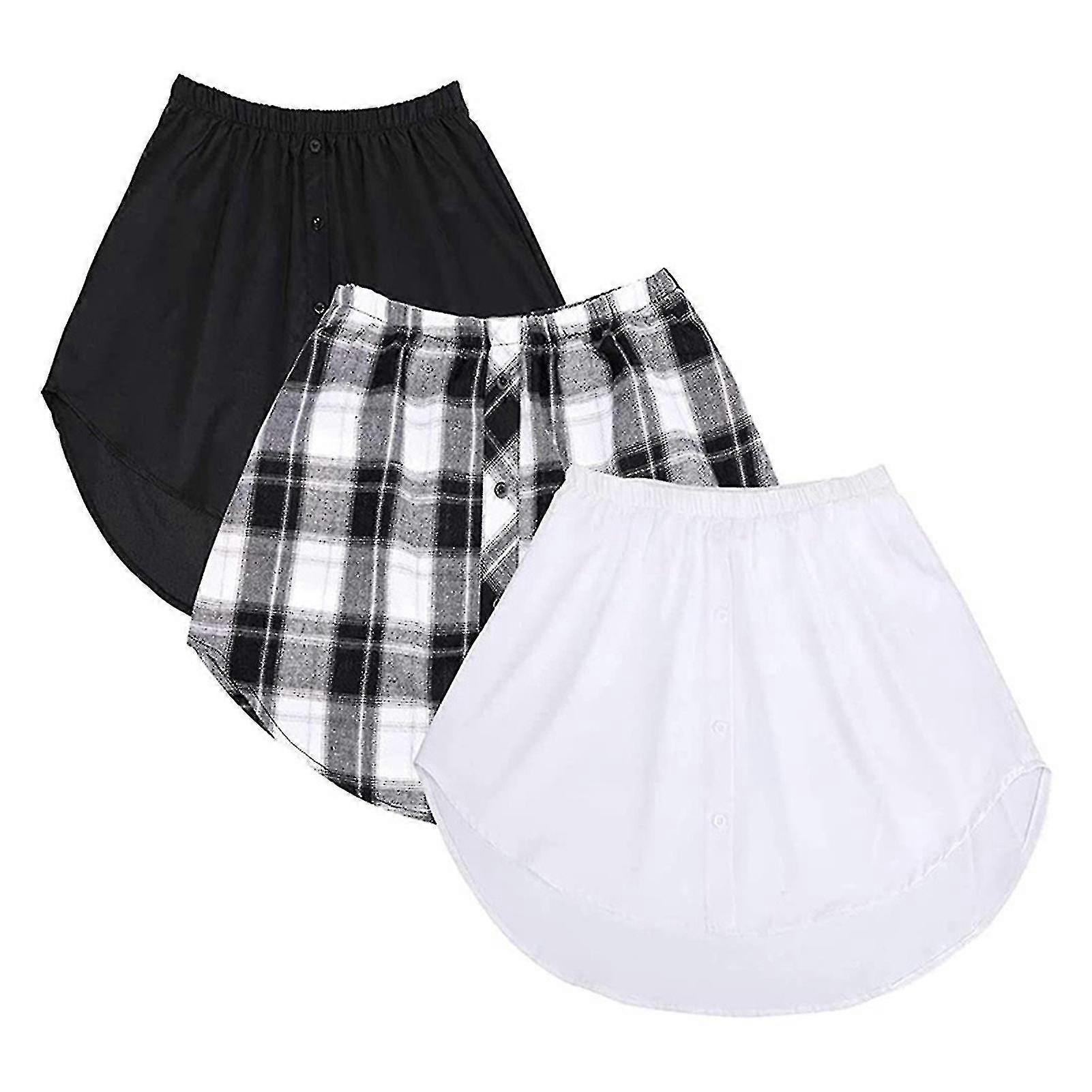 Estensori per camicia Stratificazione regolabile Top falsi Orlo inferiore sweep con elastico in vita