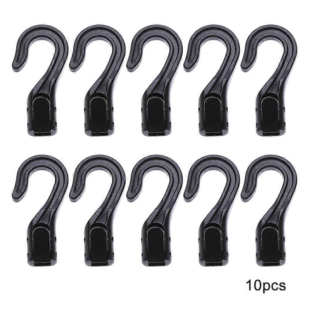 10pcs Plastic Rope Buckle, Open End Cord Straps Hooks, Snap Boat Kayak Elastic Ropes Buckles, Camping Tent Hook, Outdoor Tool